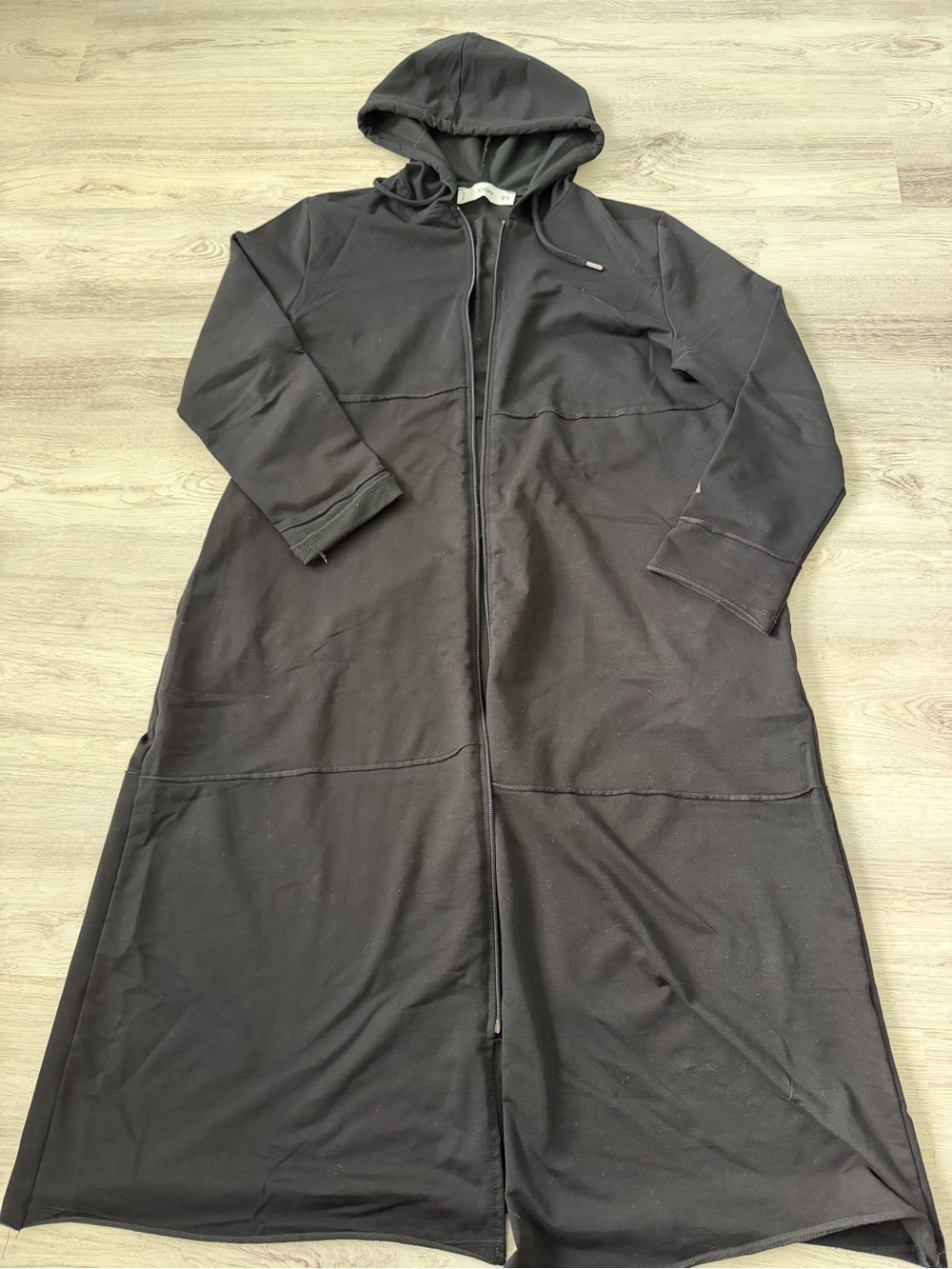 ALLDAY Black Hooded Zip Maxi Coat
